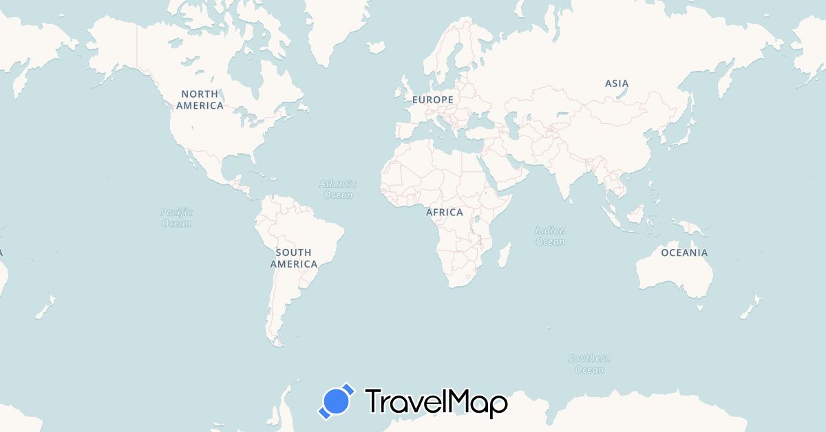 TravelMap itinerary: driving in Botswana (Africa)