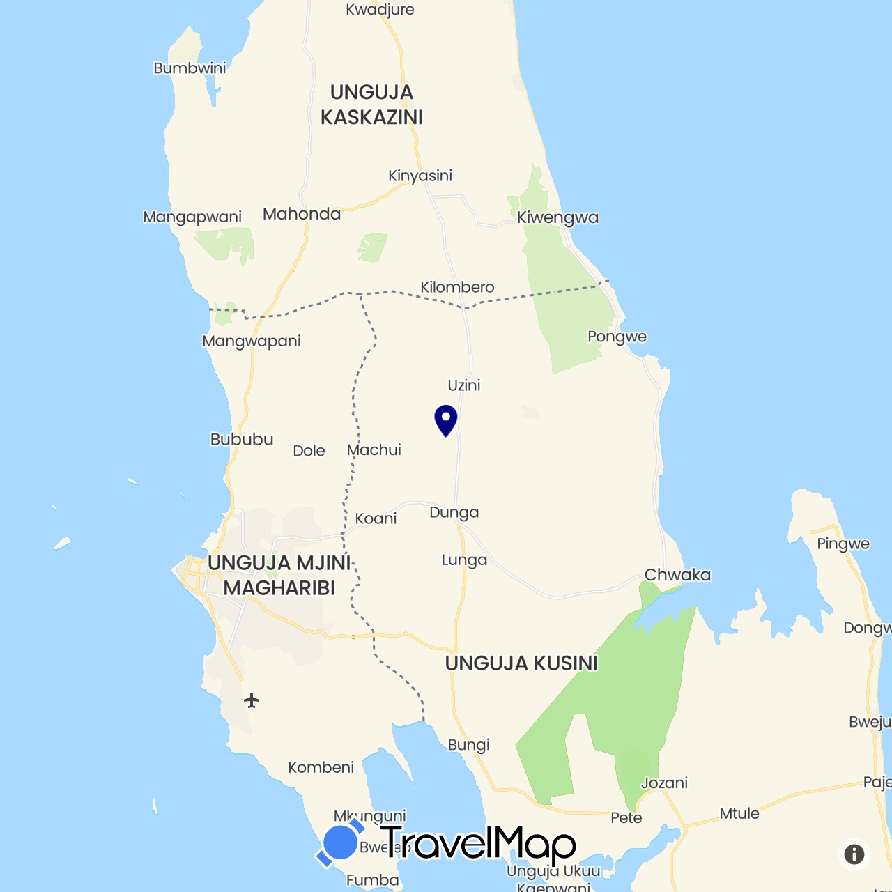 TravelMap itinerary: driving in Tanzania (Africa)